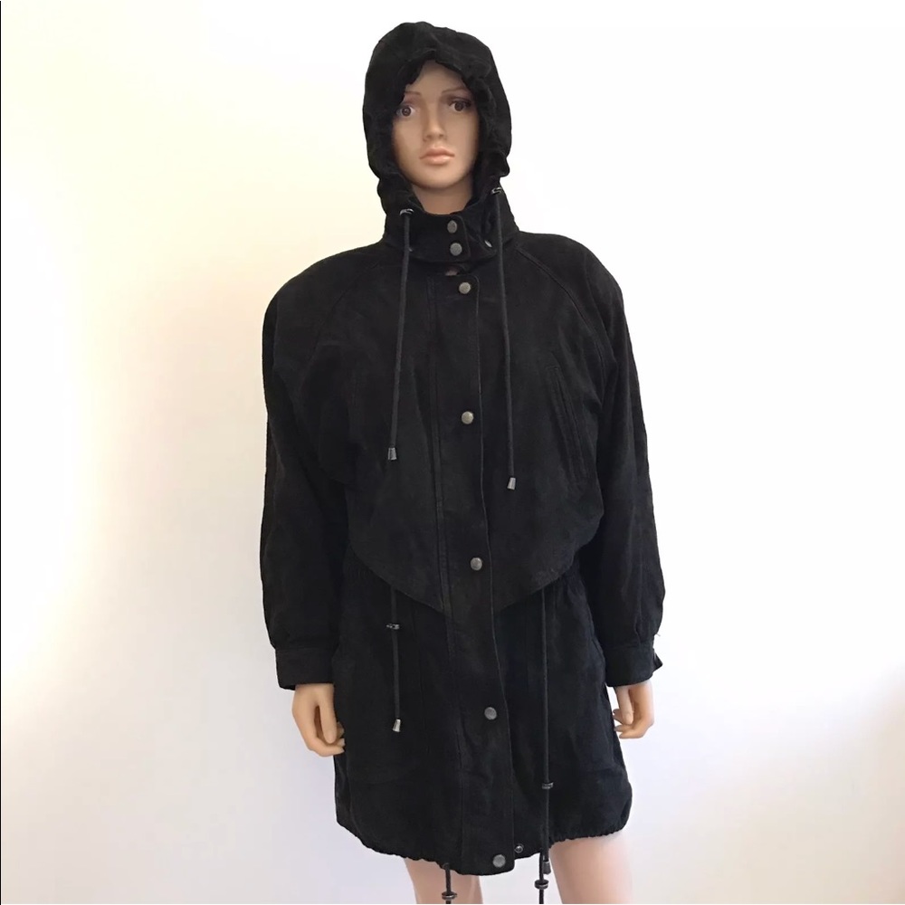 Women’s Black Leather Thinsulate Coat size Large